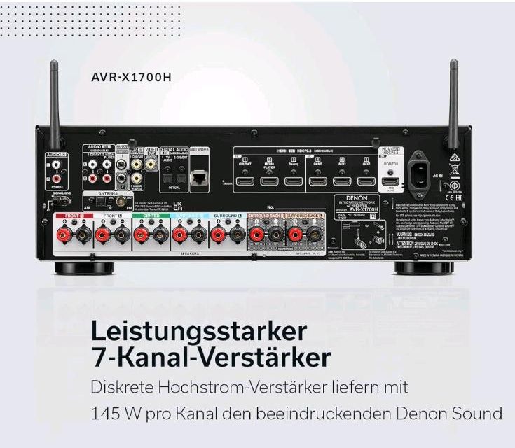 Denon AVR-X1700H 7.2-Kanal AV-Receiver, 8k, Dolby Atmos in Friedrichshafen