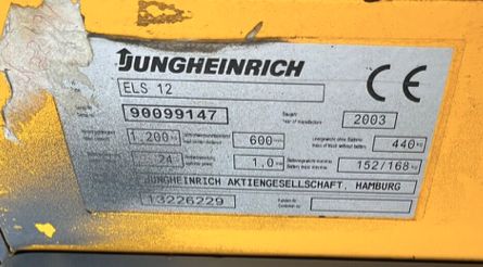 Jungheinrich Elektrohubwagen ELS12 Tragfähigkeit 1200kg in Neumünster