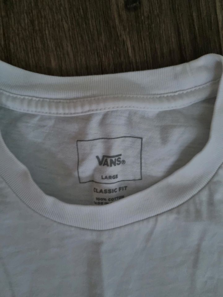 Gr. L Vans Logo Schriftzug weiß T-shirt T shirt tshirt in Ravensburg