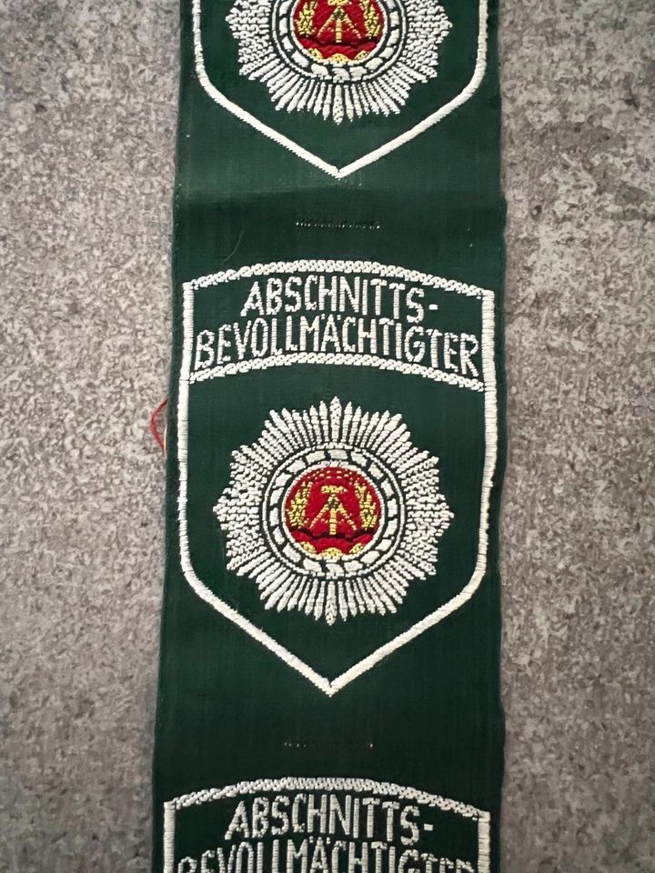 original DDR Abzeichen Abschnittsbevollmächtigter ABV Aufnäher in Pesterwitz