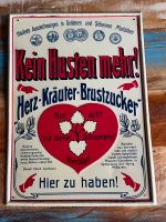 Altes Blechschild Herz-Kräuter Brustzucker, kein Emailschild Bayern - Mainleus Vorschau