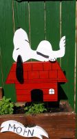 Snoopy Blumenstecker  mit Haus Neu . Niedersachsen - Berne Vorschau