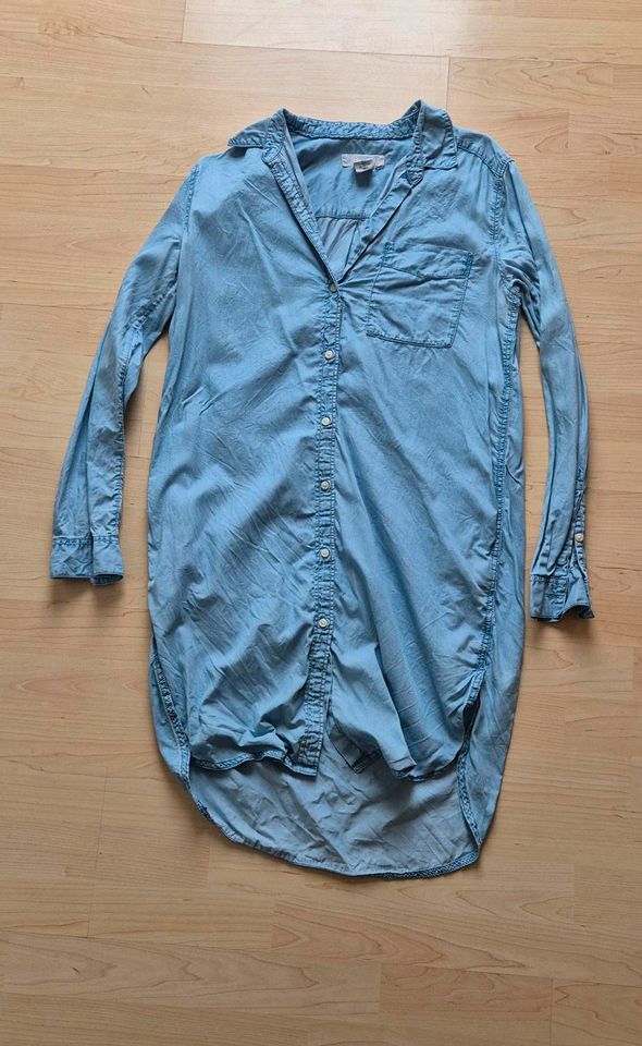 H&M L.O.G.G. LOGG Longbluse Jeans Kleid Lyocell 36 in Eggenstein-Leopoldshafen