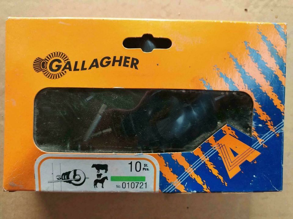 GALLAGHER Ringisolator mit Metallgewinde M6 15 Stück in Deining