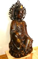 Beeindruckender Bronze Buddha mit Flammenkreole 67cm Höhe, 23 kg Nordrhein-Westfalen - Ratingen Vorschau