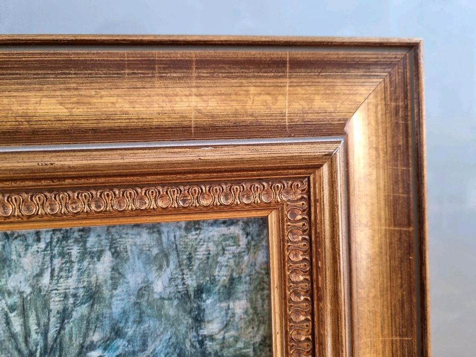 KUNSTDRUCK RENOIR ALT DRUCK PRUNKRAHMEN HOLZ KEIN ÖLGEMÄLDE BILD in Kumhausen