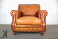 Chesterfield Sessel Echtleder Cognac Einsitzer Sofa Englisch Friedrichshain-Kreuzberg - Kreuzberg Vorschau