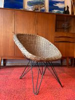 Mid Century Korbsessel Hairpin 1950 Bauhaus Industrial easy chair Baden-Württemberg - Schorndorf Vorschau