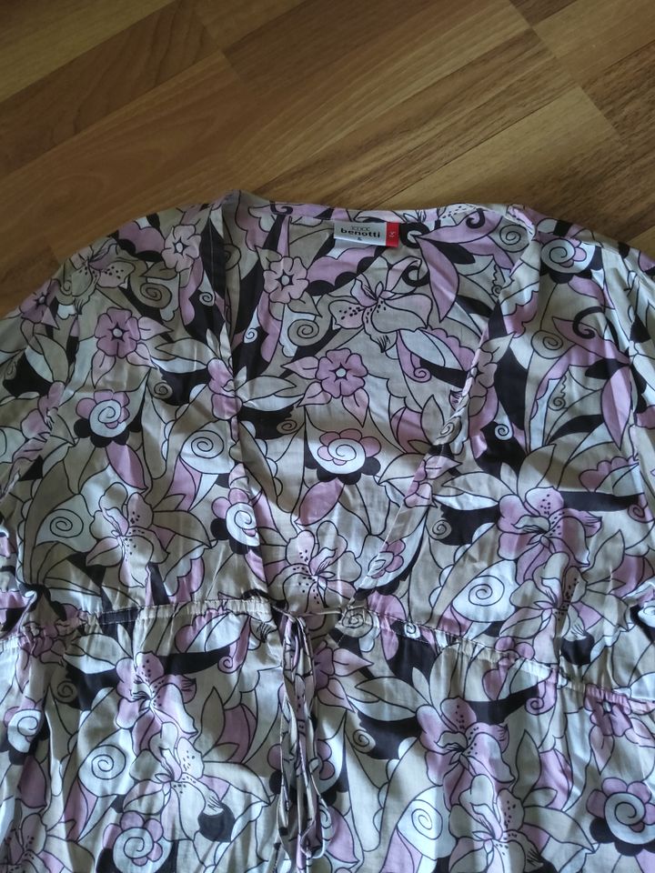 Tunika/Bluse Gr.  XL, Gina Benotti, rosa, beige, braun gemustert in Ense