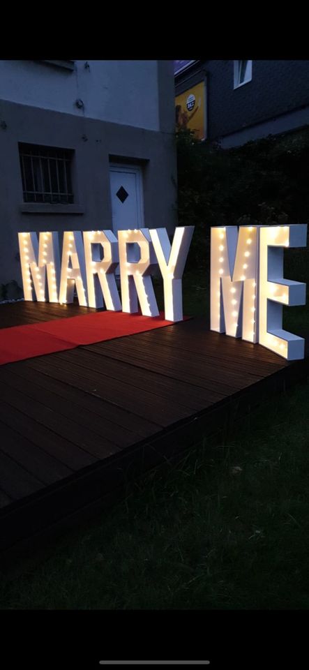 Marry me Buchstaben xxl Heiratsantrag in Remscheid