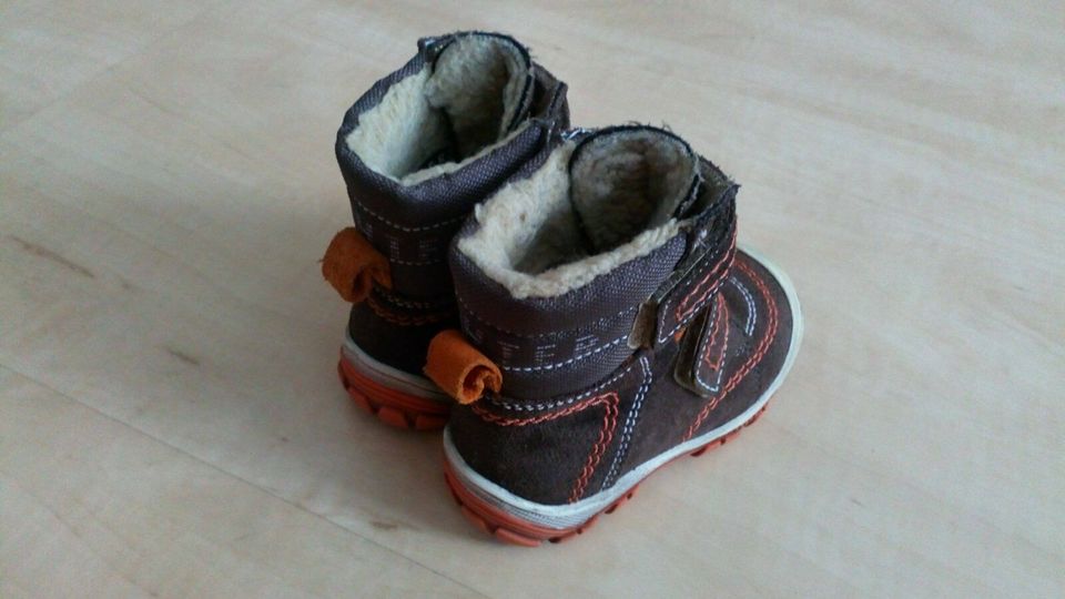 Winterstiefel Klettverschluss braun-orange von Richter Gr. 20 in Zwickau