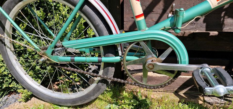 DDR MIFA Klapprad Klappfahrrad grün metallic fahrbereit in Limbach-Oberfrohna