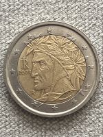2 Euro Münze ltalien 2002 Dante Alighieri. Nordrhein-Westfalen - Alsdorf Vorschau