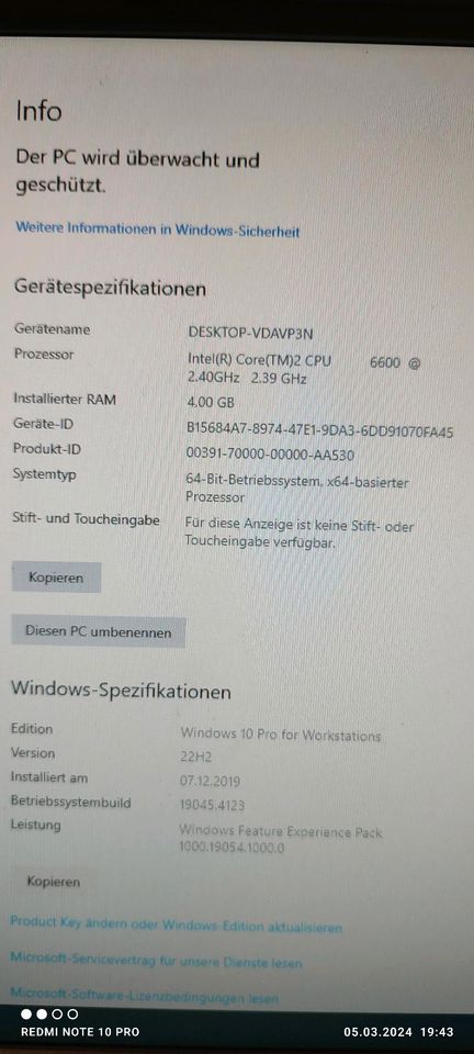 Dell precision 390 Workstation ,win 10 top in Monheim am Rhein