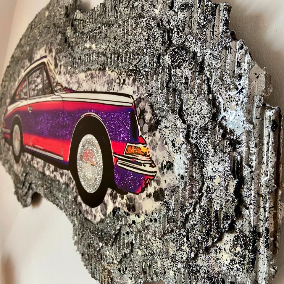 Unikat - Porsche 911 - Pop Art - Mixed-Media-Bild - Kunst Gemälde in Berlin