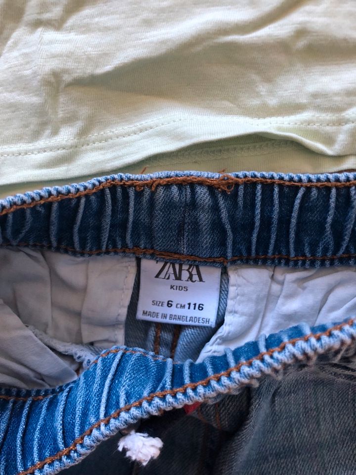 Set Zara Topolino Tshirt kurze Hose Jeans Short 116 110 122 in Hamburg