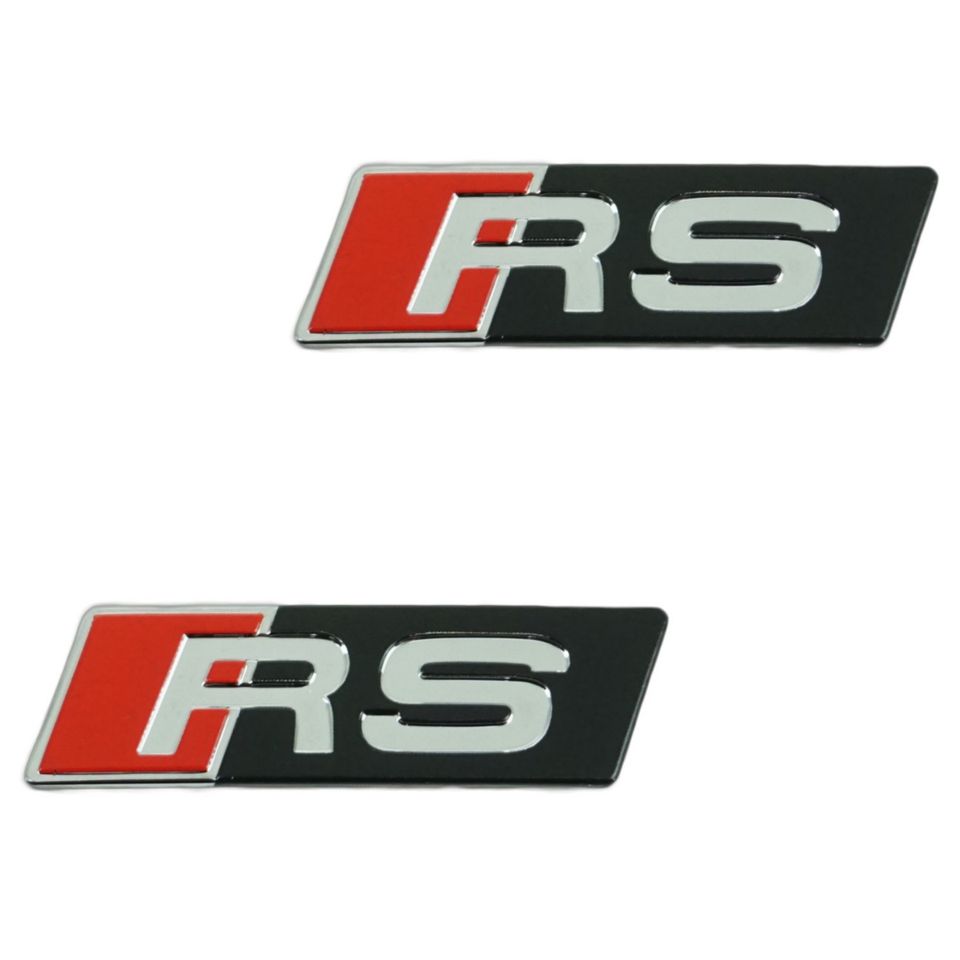 2x Audi RS Schriftzug Logo Emblem selbstklebend 9x30mm in Rietberg