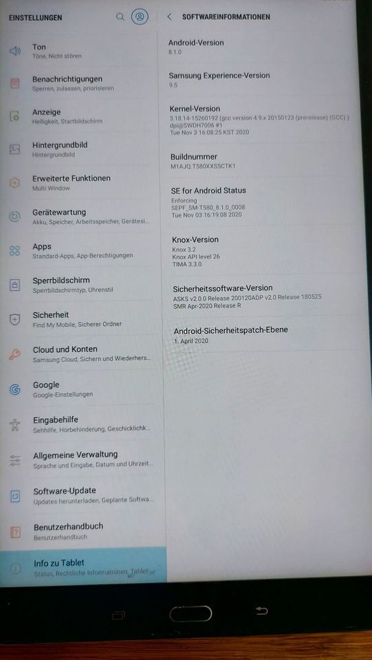 Samsung Galaxy Tab A 2016 Modell SM-T580 in Anröchte