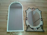 VINTAGE MUSCHEL  SHELL /OVALER SPIEGEL HOLZ WEISS /METAL MIRROR Rheinland-Pfalz - Speyer Vorschau