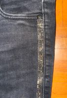 True Religion Leggins Jeansstoff schwarz mit Glitzerstreifen München - Au-Haidhausen Vorschau