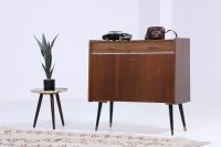 Dunkle Schuhkommode aus den 60er Jahre | Mid Century Schrank Schubladen Vintage Kommode Retro Schuhschrank Flur 70er Holz  Braun Berlin - Tempelhof Vorschau