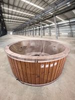 XXL Acrylic Hot tub - Thermoholz / Whirlpool Badewanne Außenofen Mitte - Wedding Vorschau