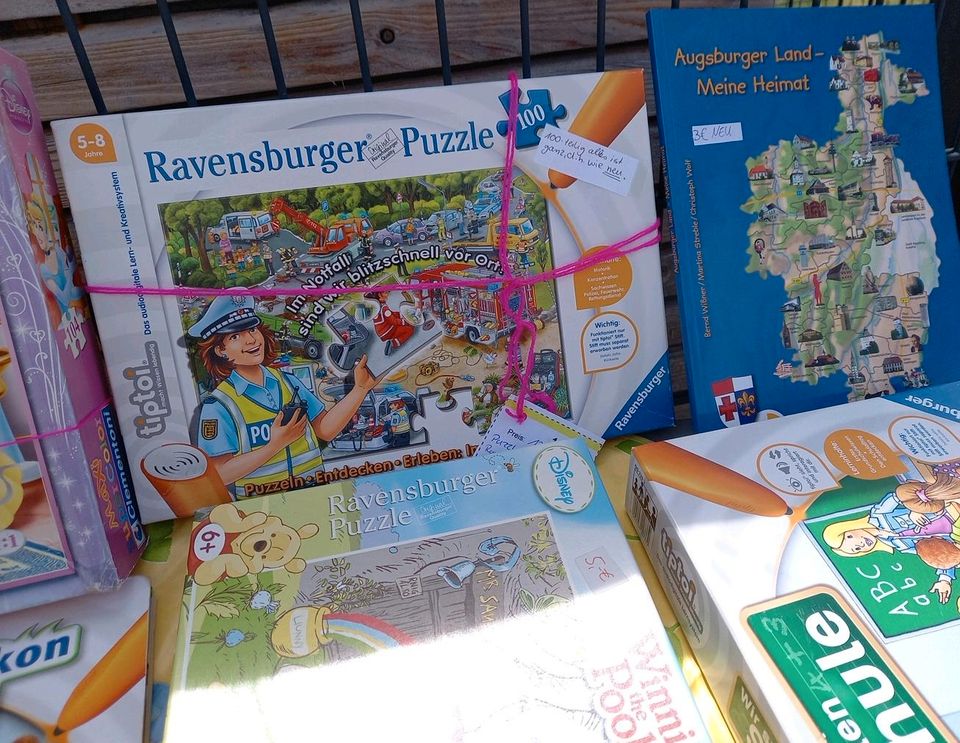 Bücher für Kinder, Puzzle, Tiptoi, Ravensburger,  TopModel, Cars in Schwabmünchen