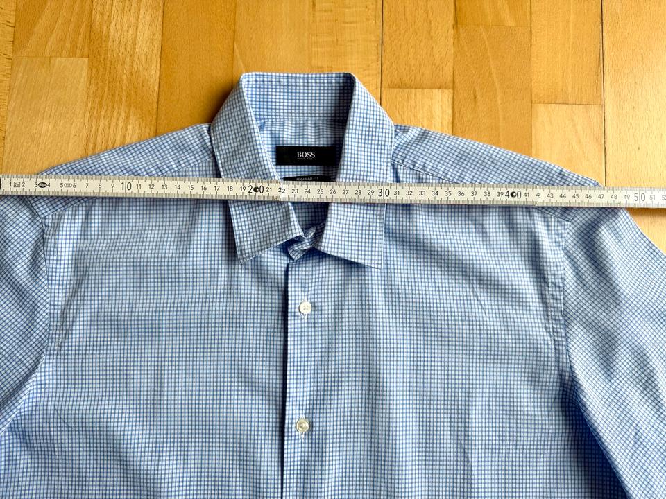 Hugo Boss Hemd Regular Fit Easy Iron kurzarm Gr. 39 neuwertig in Dudeldorf - Ordorf