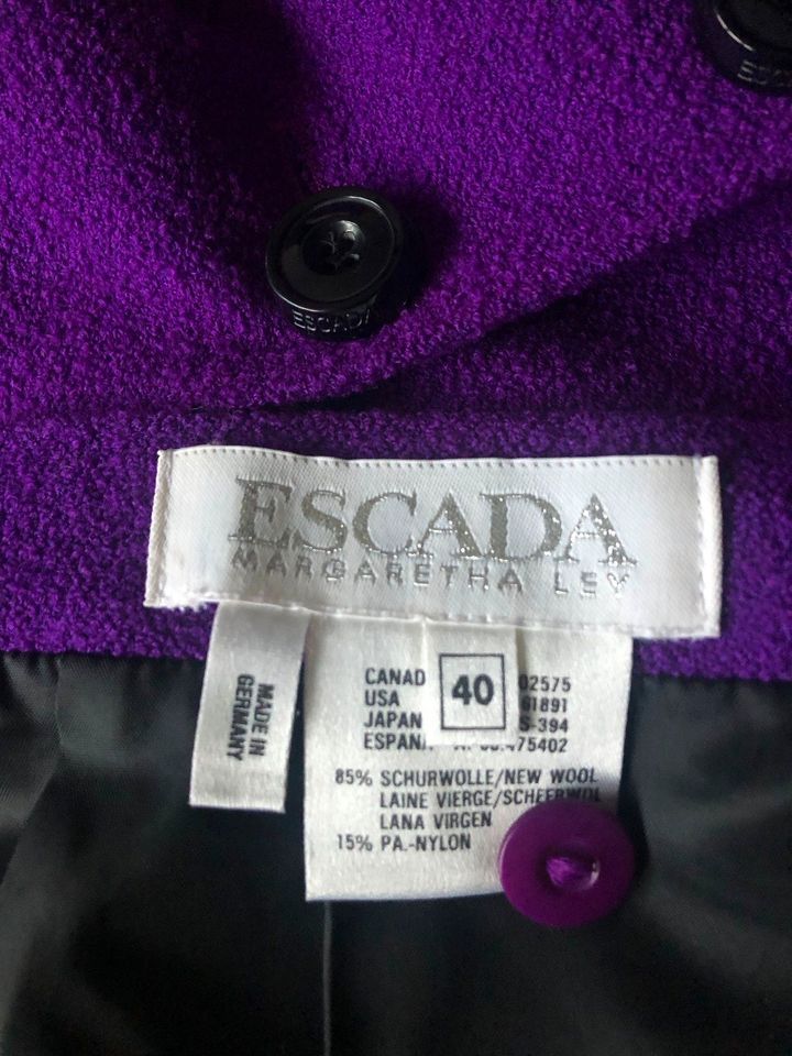 *ESCADA* Designer Kostüm Bouclé Wolle Gr. 40 Rock+Blazer in Hamburg