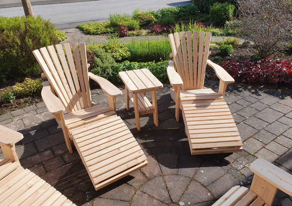 Adirondack Chair Stuhl Bank Gartenstuhl Deckchair  Lärche Holz in Balve