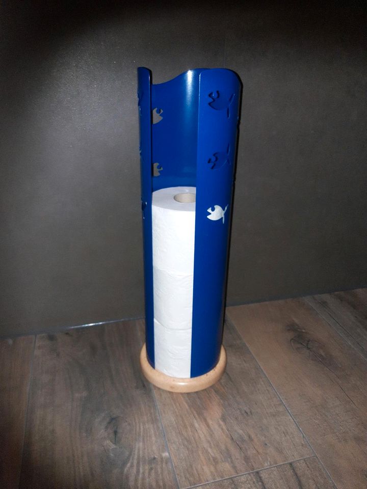 Toilettenrollen Spender/ Metall Holz in Siek