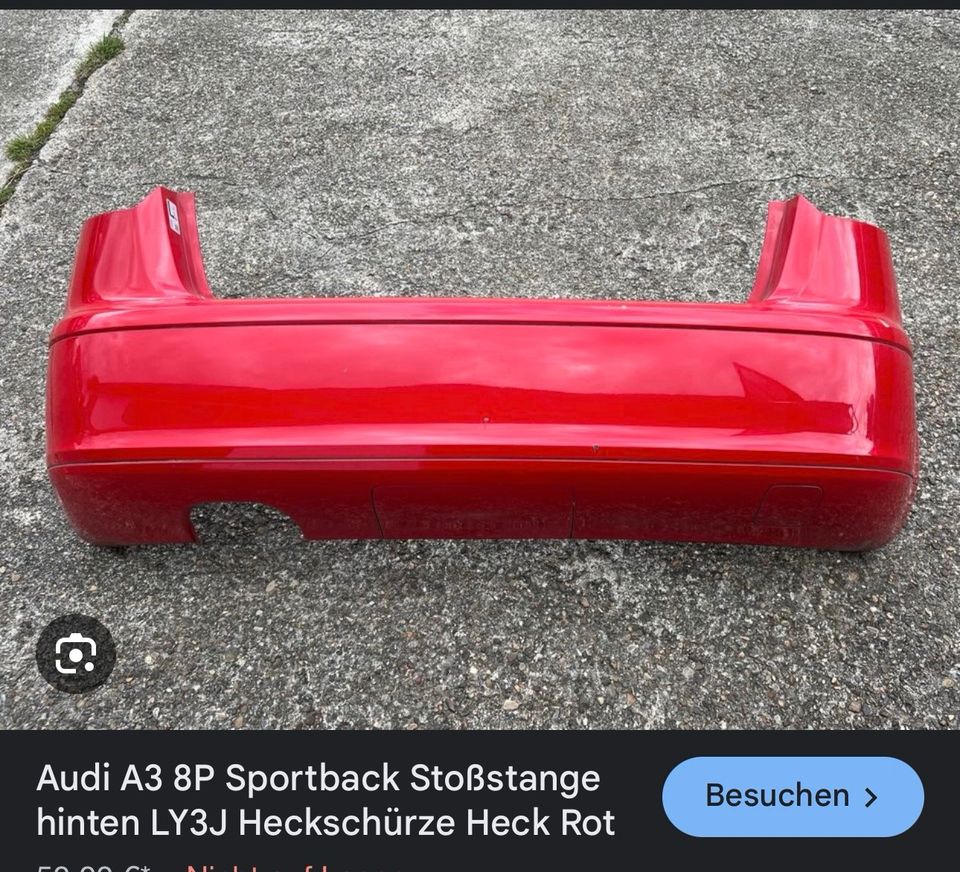 Audi A3 8PA Heckstosstange LY3J Brilliantrot in Chemnitz