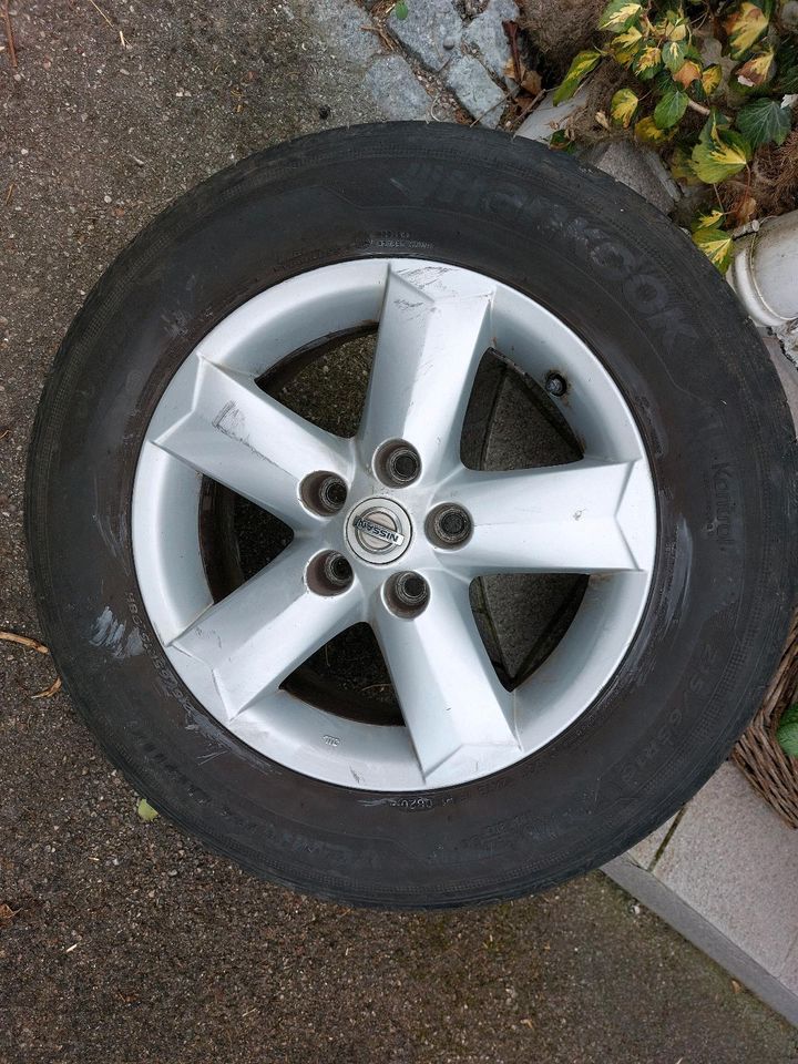 215/55 R 16 Nissan,4 Sommerreifen auf Alufelge, 215/65R16,Kfz in Bad Aibling