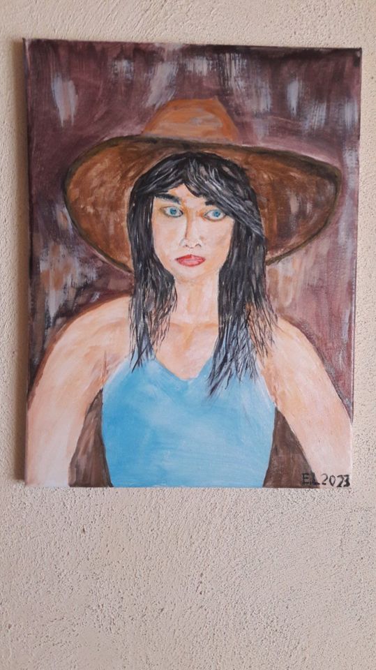 Acrylbild  Fantasie-portrait in St. Johann