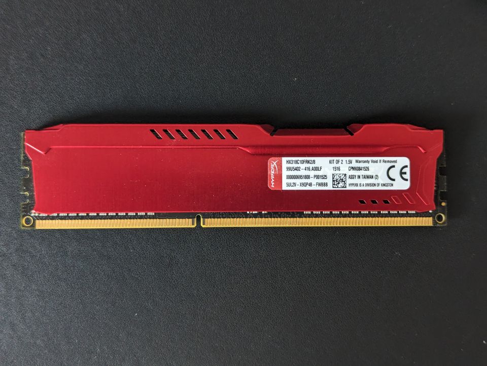 HyperX DDR3 1866 MT/s CL10 RAM 4x4GB in Karlsruhe