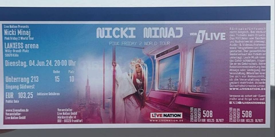 Nicki Minaj  Live Ticket in Frankfurt am Main