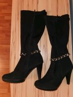 Damen Stiefel mit Absatz mit Goldkette Größe 40 Hessen - Gründau Vorschau