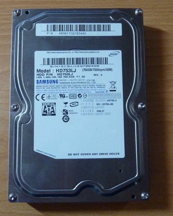 Festplatte Samsung 750GB SATA HDD 3,5 Zoll in Mönsheim