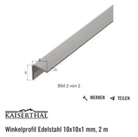 Winkelprofil V2A 10x10x1 mm 2m lang Schleswig-Holstein - Hemmingstedt Vorschau