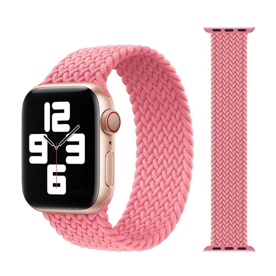 Geflochten Solo Loop Armband für Apple Watch Series 7-3 SE 45-38mm Braided Nylon in Oestrich-Winkel