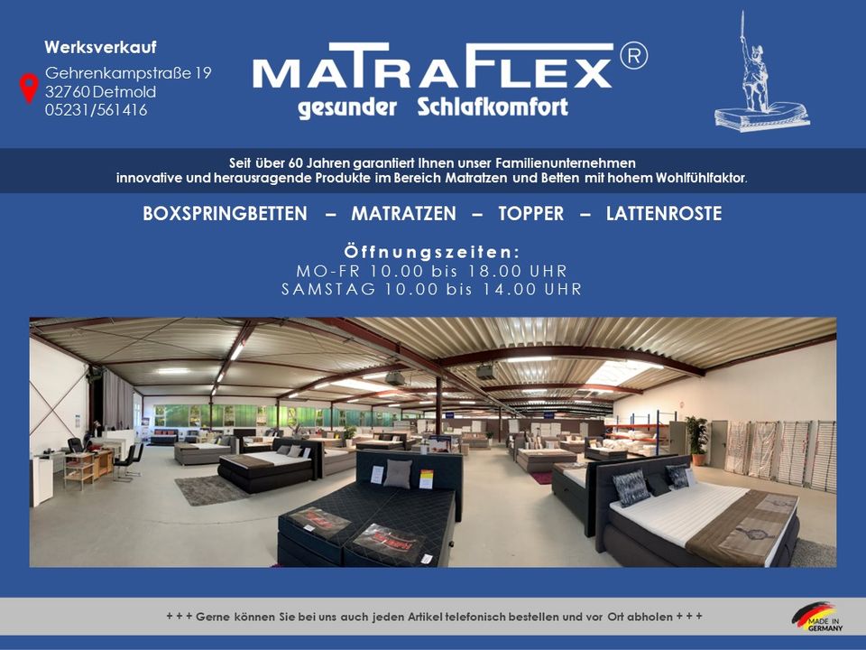 +SONDERANGEBOT+ Matraflex® Arosa Light Boxspringbett 180x200cm in Detmold