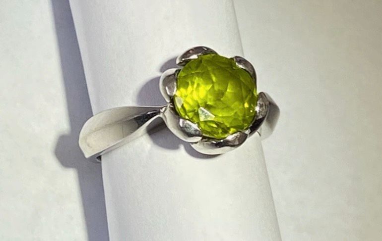 Ring 925 Sterling Silber Olivin Peridot Stein groß Solitär 16 mm in Timmendorfer Strand 