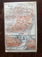 Alter Stadtplan (Landkarte) um 1911: Minden & Porta Westfalica München - Altstadt-Lehel Vorschau