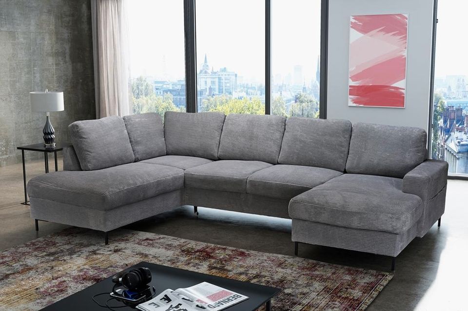 Wohnlandschaft Schlaf-Funktion 3 Farben Cord Sofa UVP 2499,- NEU in Dortmund