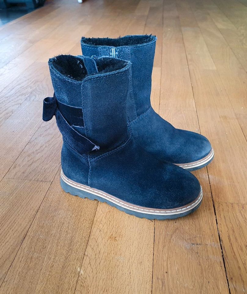 gefütterte Winterstiefel Gr 25 Friboo Leder blau NP in Kelkheim