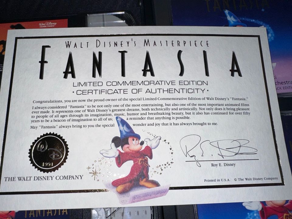 Disney‘s Fantasia Masterpiece VHS in Ingelheim am Rhein