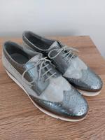 Silberne Maripé Halbschuhe Gr. 38 Budapester Loafer Bochum - Bochum-Mitte Vorschau