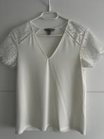 H&M weißes Blusen-Shirt mit Spitze in XS Rheinland-Pfalz - Eisenberg  Vorschau