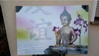 Deko Bild 116x82 cm Holz Leinwand Buddha Orchideen Sachsen - Klipphausen Vorschau