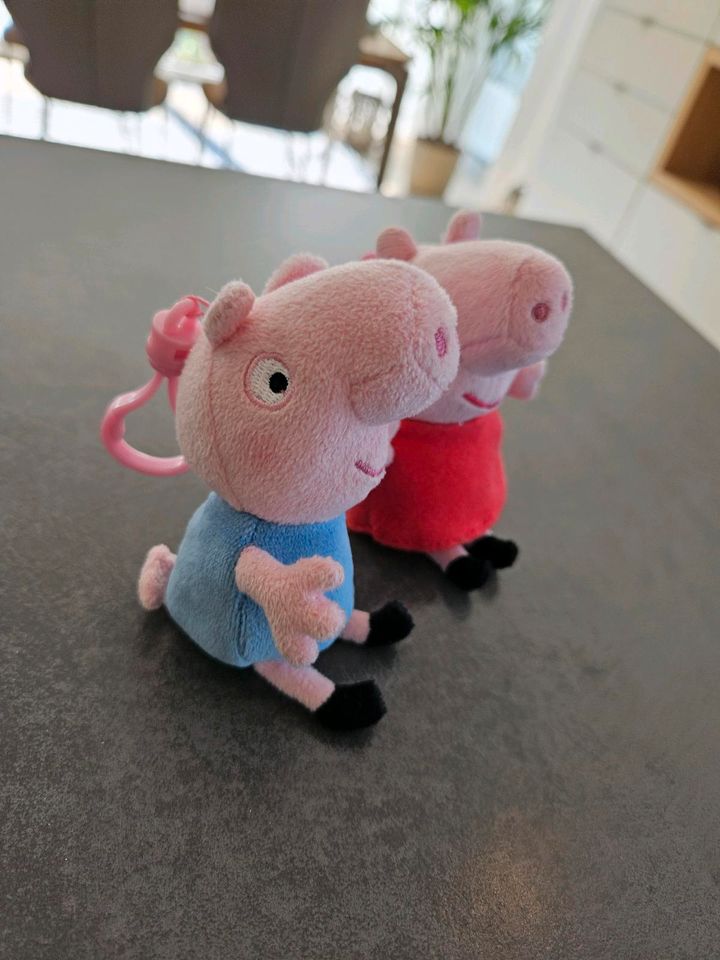 Peppa Wutz, Peppa Pig, 2 x Schlüsselanhänger Kuscheltier in Gehrden